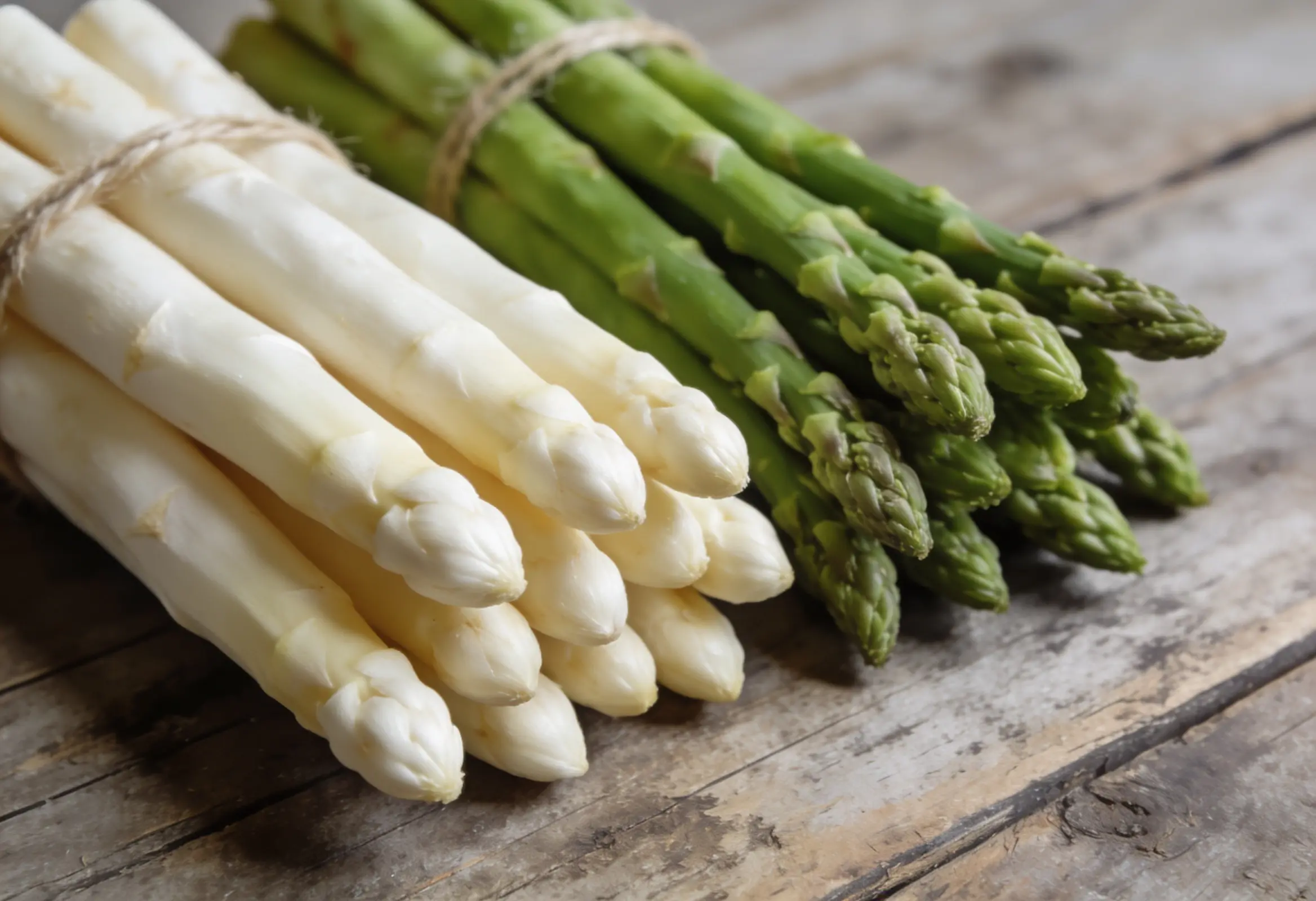 Weißer und grüner Spargel – sortiert im Hofladen des Berderhofs