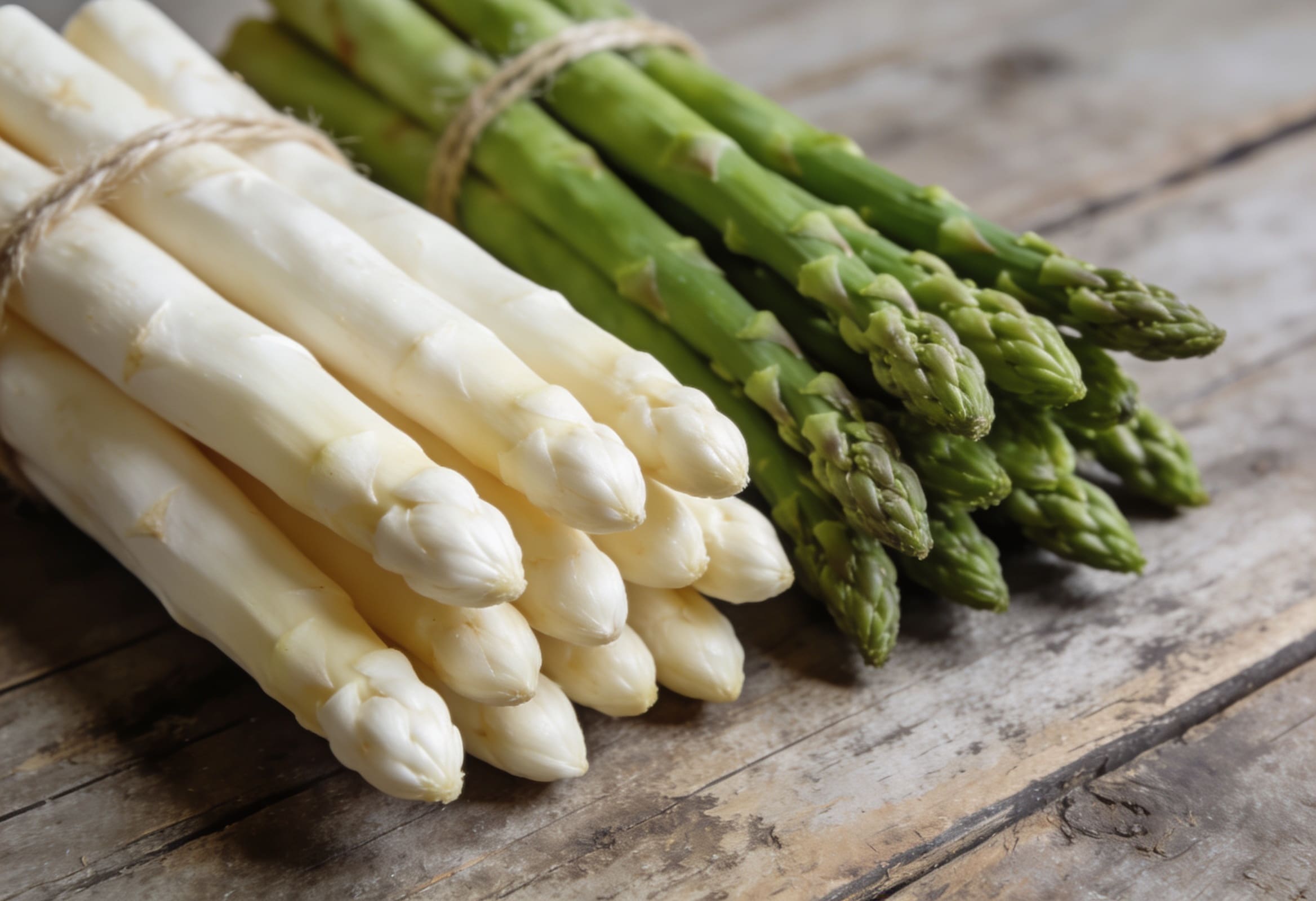 Weißer und grüner Spargel – sortiert im Hofladen des Berderhofs